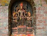 Kathmandu Changu Narayan 25 Sridhar Vishnu With Lakshmi And Garuda Just To The North Of Main Entrance To Changu Narayan Temple